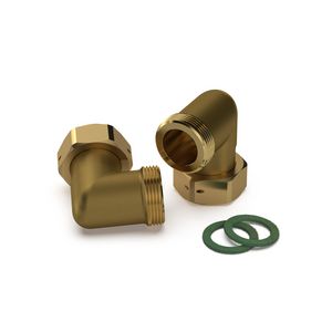 Accessoireset a 2st. knie 90° 1"wartel x 1"bt. Intergas