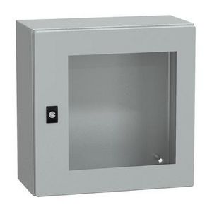 Deur 400x400x200mm IP66 / IK08 Transparant RAL70 Spacial CRN
