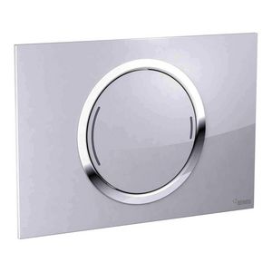 WC-Bedieningsplaat Zero 2-toets glas wit verzonken