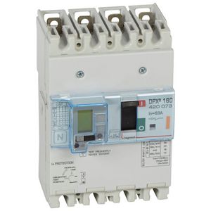 Vermogensschakelaar 160 Thermomagn.+RCD 63A 4P 25kA DPX3
