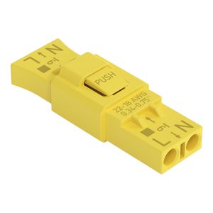 Lampconnector 2-polig 0,75 mm² geel VVE=1000