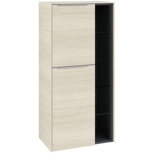 Middenkast SUBWAY 3.0 574x1200x362mm White Oak C59800AA greep alu. glans