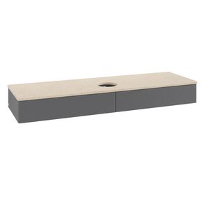 Wastafelonderkast Antao 1600x190x500mm Antr. Matt Lacquer L14113GK