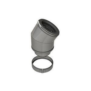 Bocht RVS Ø200/150/100 30°, geisoleerd, gesegmenteerd