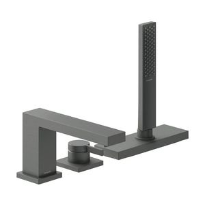 Tecturis E 3-gats 1-hendel badrandkraan met sBox Brushed Black Chrome
