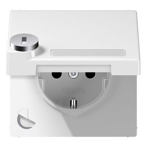 Wandcontactdoos a.wit klapd tekstvenst.&slot LS990