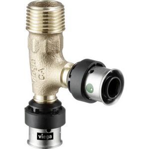 T-koppeling verlopend Smartpress 1/2"bt.x16x16mm brons 6726.4 VVE=5