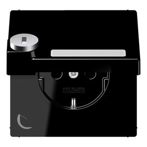Wandcontactdoos zwart klapd tekstvenst.&slot LS990