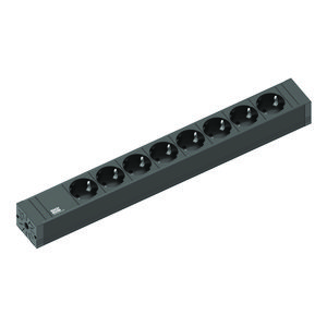 Connect Line 8x 230V RA 2mmet RA stekker zwart