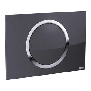 WC-Bedieningsplaat Zero 2-toets glas zilver verzonken