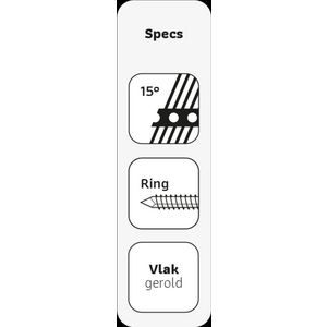 Coilnagel RVS geringd vlak gerold lengte 35mm VVE=200