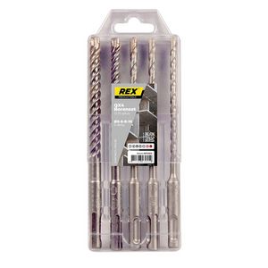 PROMO Hamerboorset 5-delig QX4 SDS (1x 5x160mm 2x 6x160mm 1x 8x160mm 1x 10x160mm) (6975003)