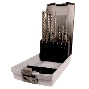 PROMO Hamerboorset 7-delig QX4 SDS (1x 5x110mm 1x 6x110mm 1x 8x110mm 1x 6x160mm 1x 8x160mm 1x 10x160mm 1x 12x160mm) (6977003)