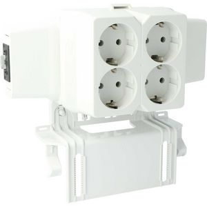 Contactdoosdeksel AK2-S/GZ/WAK 3p met 4-voudige WAGO