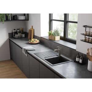 Focus keukenkraan rvs look 1-hendel draaibare uitloop 200mm