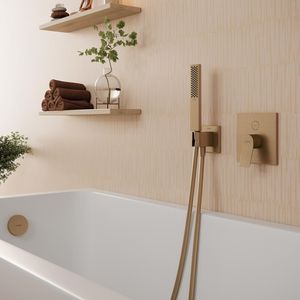 Vivenis 1-hendel afbouwdeel inbouwbadmengkraan voor 2 functies Brushed Bronze