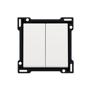 Afwerkingsset serie/wisselschakelaar + drukknop N.O. white c