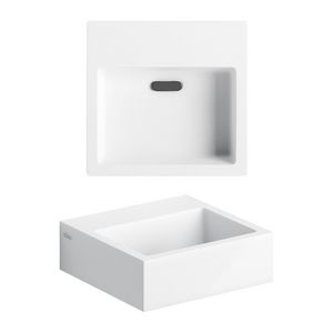 Flush 1 fontein 280x270mm wit zonder kraangat overloop met plug