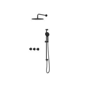 Afbouwdeel regendouche Combiset Nexus 4 inbouwthermostaat mat zwart CSN4EXMZBFAB excl. inbouwbox