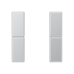 Tastafdekking compleet 2-voudig A500 aluminium KNX