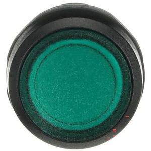 Vlakke knop compact serie terugverend 1NO groen LED 24Vac/d