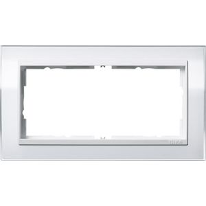 afdekraam 2-v z/ms overgangsafdekplaat ZW Gira Event Clear wit