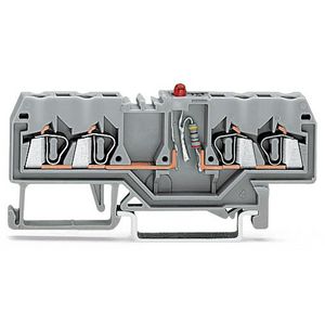 Moduleklem 4-draads LED rood grijs 280-809/281-434 VVE=100