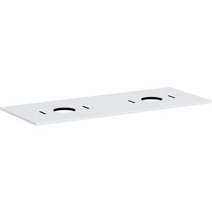 Console Xilesa E 1375/550 2 uitsparingen waskom z. kraangat mat wit