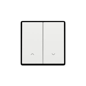 Afwerkingsset dubbele elektr. rolluikschakelaar white coat