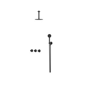 Afbouwdeel regendouche Combiset Nexus 4 inbouwthermostaat mat zwart CSN4EXMZCABA excl. inbouwbox
