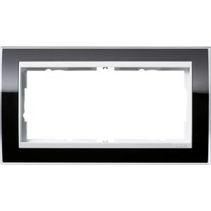 afdekraam 2-v z/ms overgangsafdekplaat ZW Gira Event Clear zwart