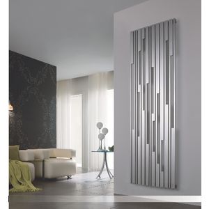 Designradiator Stradivari 1150x420x40 vert. RVS satin 378W