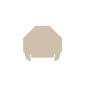 Afsluit- eindplaat d.beige h:54.5mm b:0.35mm V- VVE=50