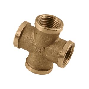 Kruisstuk messing 1/2" (4x bn.) VVE=10