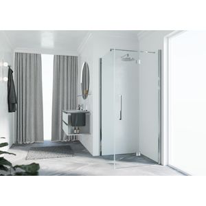 Deel links Y22GS hoekinstap 790-810x2000mm chroom helder glas