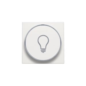 Afwerkingsset doorschijnende ring lampsymbool 6A white