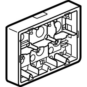 Opbouwbehuizing 50mm 2x8 modulen Mosaic