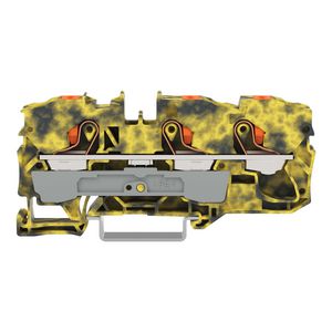 3-draads rijgklem Met drukknop 10mm² donkergrijs VVE=25