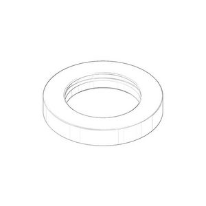 Rozet v. staande uitloop 55x35x10mm chr
