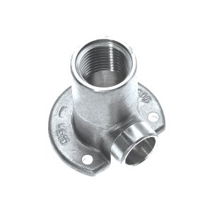 Muurplaat mess. sold 1/2"bn.x15mm cap. hoog chroom K/G VVE=10