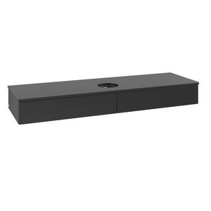 Wastafelonderkast Antao 1600x190x500mm Black Matt Lacquer K14010PD