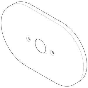 Rozet pressure balance valve z.omst.245x145x9mm plat.geb