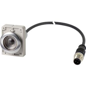 Drukknop M30C Compact z.plaatje vlak terugverend 0no/1nc M12