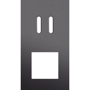 Afdekplaat 2-voud vertic. 71mm centerafst 224-56856