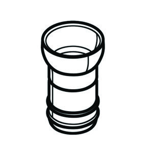 Onderdeel buis wit met O-ring voor MONTUS spoelreservoir 8cm