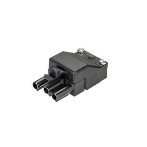 Stekerdeel met trekontlasting ST18/3S ZEV zwart FL VVE=200