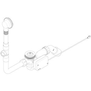 Afvoer. met overloop elektronisch 124x800x425mm