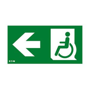 Inlegpictogram FlexiTech 20m rolstoel ISO B pijl links