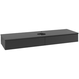 Wastafelonderkast Antao 1600x190x500mm Black Matt Lacquer K14150PD