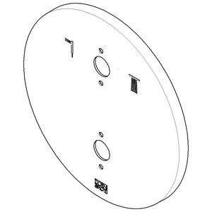 Rozet symbolen 150x9mm chr gebors.